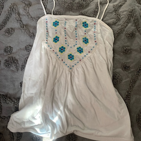 Tops - Embroidered Tank Top